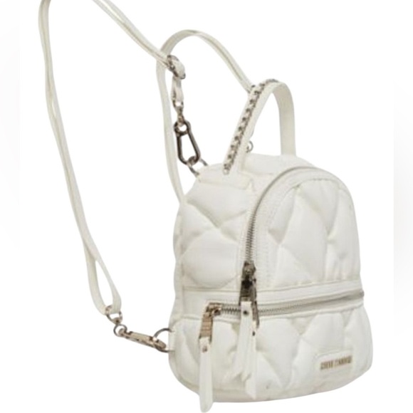 Steve Madden Quilted Mini Backpack - White - Picture 2 of 15